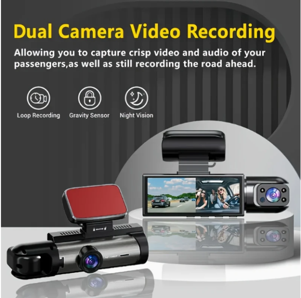 1080P Dual Dash Cam with IR Night Vision - Your Ultimate Driving Companion - Image 3