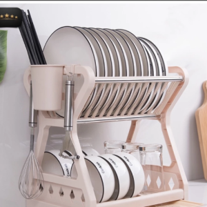 Dish Rack, Bowl Dish Rack 2 Tiers 2 layers Kitchen Dish Rack dish drainer