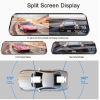 Dual-Lens Mirror Dash Cam - 1080P Front + 720P Rear Recording