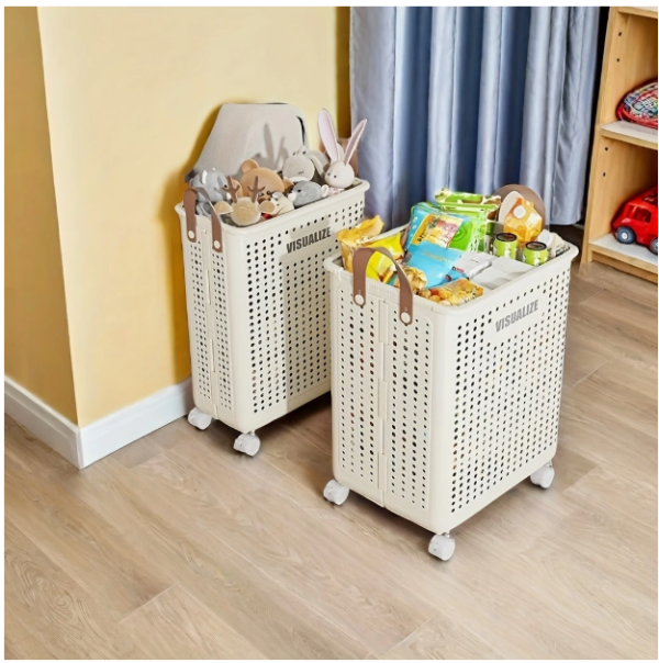 Foldable Laundry Basket with Wheels – Spacious & Portable Storage Solution - Image 4