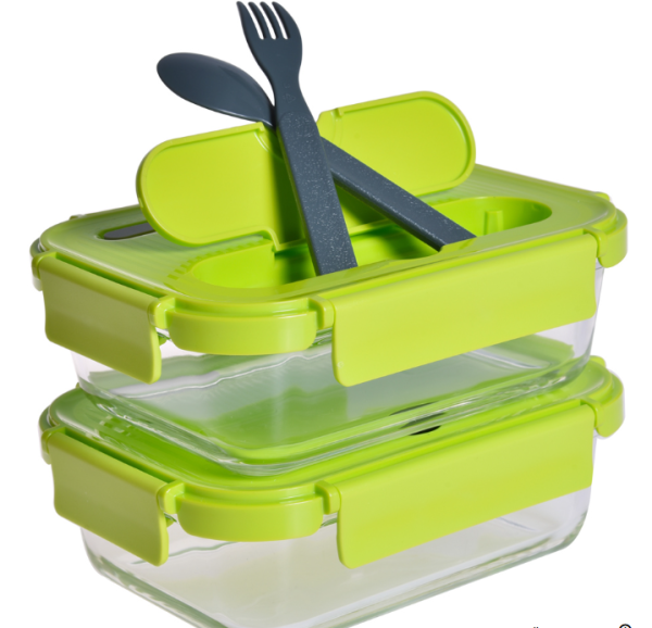 400ml Rectangular Plastic Food Storage Box With Clip Lid - Image 2