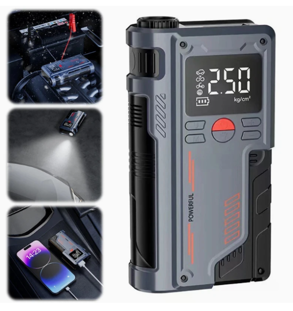 Portable, Tire inflator, car jump starter & emergency power bank ,Air Compressor - Image 4
