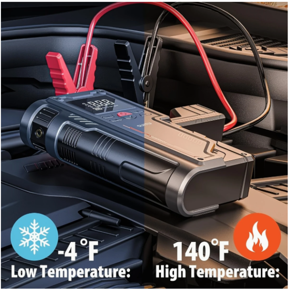 Portable, Tire inflator, car jump starter & emergency power bank ,Air Compressor - Image 5