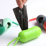 Portable Pet Waste and Baby Diaper Bag Dispenser / Disposable Trash Bags with Capsule Case.