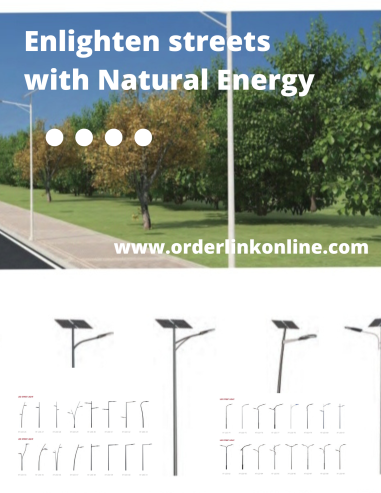 Solar street light poles