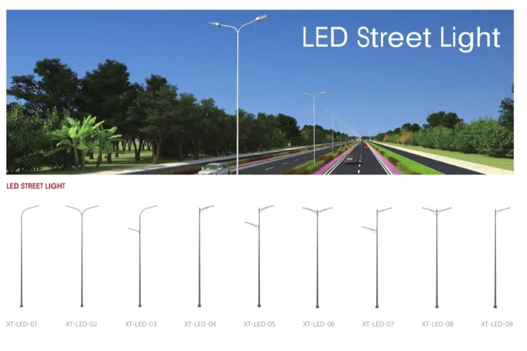 Solar street light poles