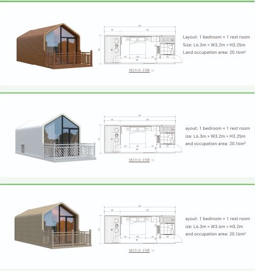 Wooden Homes for Resorts and Vacations Island