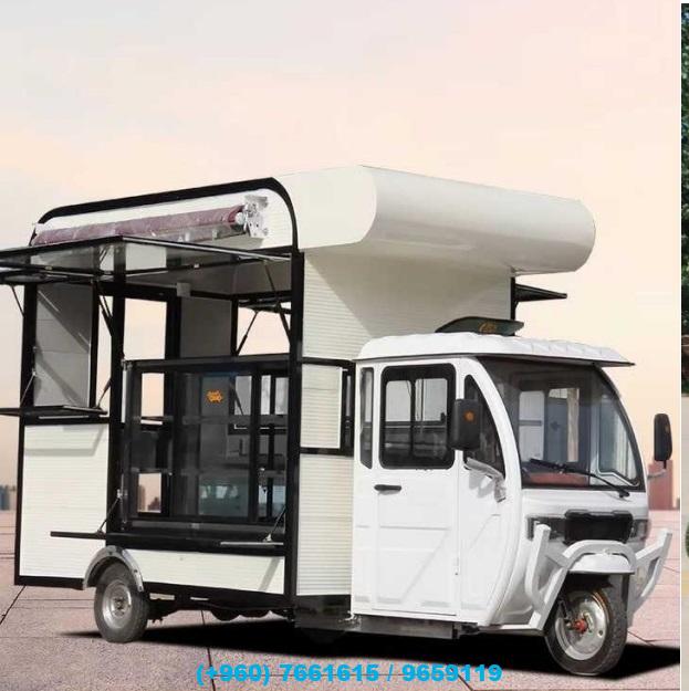 Customizable Electric Three-Wheeled Food Truck