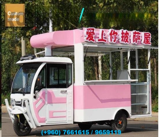 Customizable Electric Three-Wheeled Food Truck