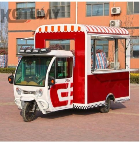 Fully Customizable Electric Three-Wheeled Food Truck