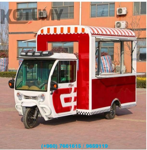 Fully Customizable Electric Three-Wheeled Food Truck